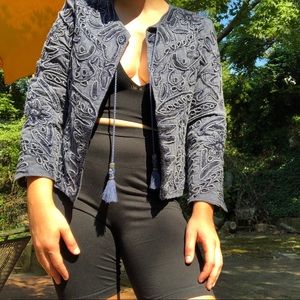 Zara Brocade Cropped Jacket